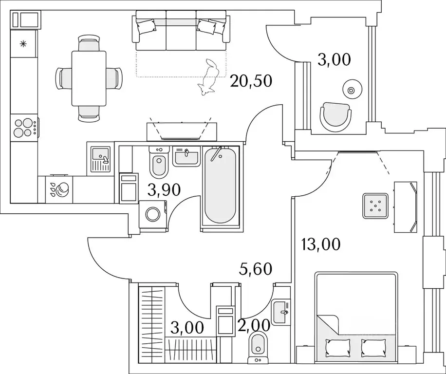 1-к кв. Санкт-Петербург Планерная ул., 99 (49.5 м) - Фото 0