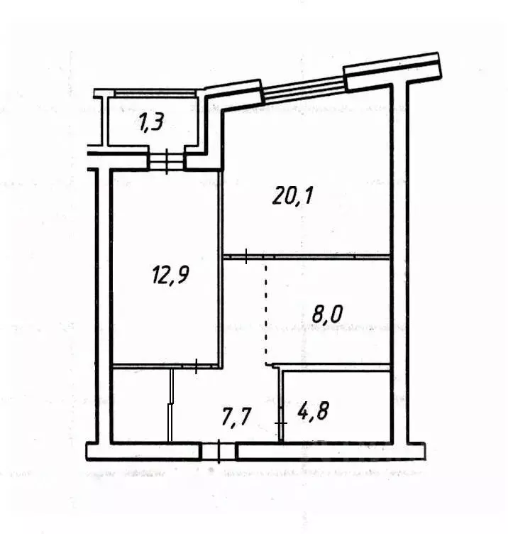 2-к кв. Карелия, Петрозаводск наб. Варкауса, 23 (53.5 м) - Фото 2