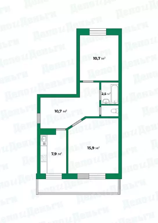 2-к кв. Кировская область, Киров Радужный мкр, ул. Мира, 3 (54.0 м) - Фото 1