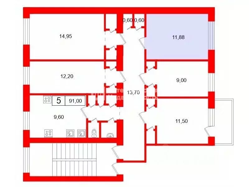 Комната Санкт-Петербург просп. Энергетиков, 30К2 (11.9 м) - Фото 2