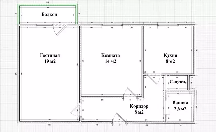 2-к кв. Самарская область, Самара ул. Тухачевского, 24 (53.0 м) - Фото 0