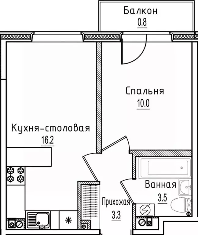 1-к кв. Новгородская область, Старая Русса ул. Чапаева, 2 (33.8 м) - Фото 1