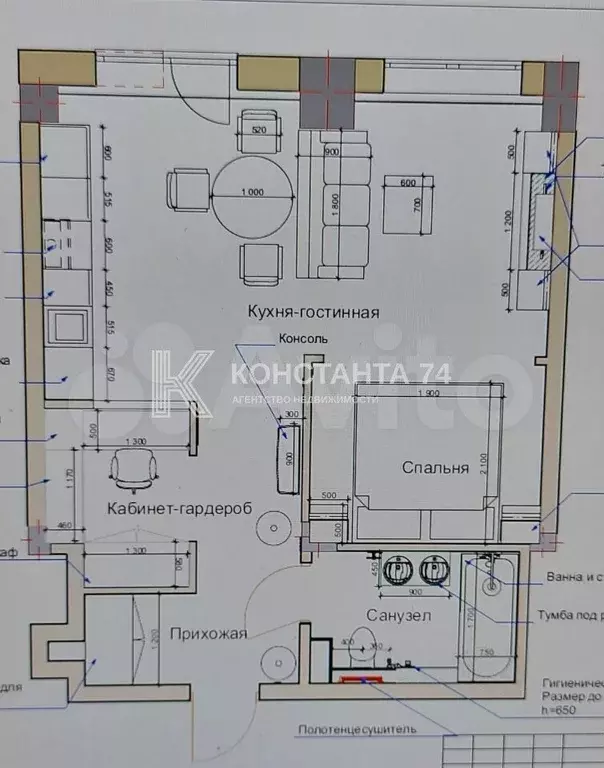 1-к. квартира, 45 м, 9/24 эт. - Фото 0