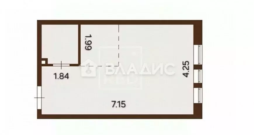 Квартира-студия: Москва, Новоостаповская улица, 20 (30.2 м) - Фото 1