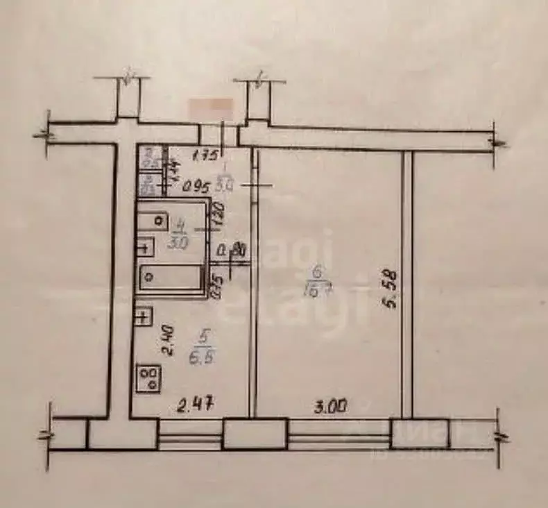 1-к кв. Забайкальский край, Чита ул. Гайдара, 7 (29.8 м) - Фото 2
