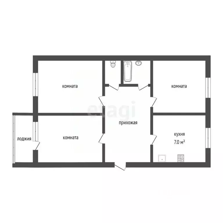 3-к кв. Владимирская область, Муром ул. Мечтателей, 6 (59.0 м) - Фото 1