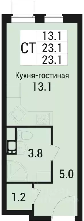 Студия Московская область, Люберцы городской округ, Малаховка пгт Дом ... - Фото 0