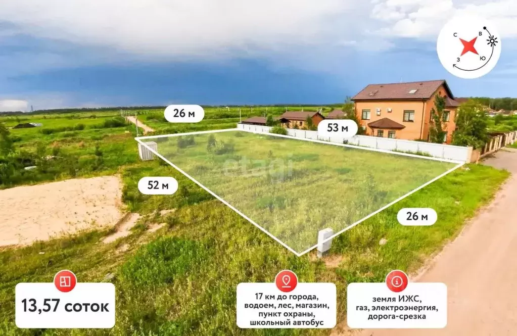 Участок в Тюменская область, Тюменский муниципальный округ, с. ... - Фото 1