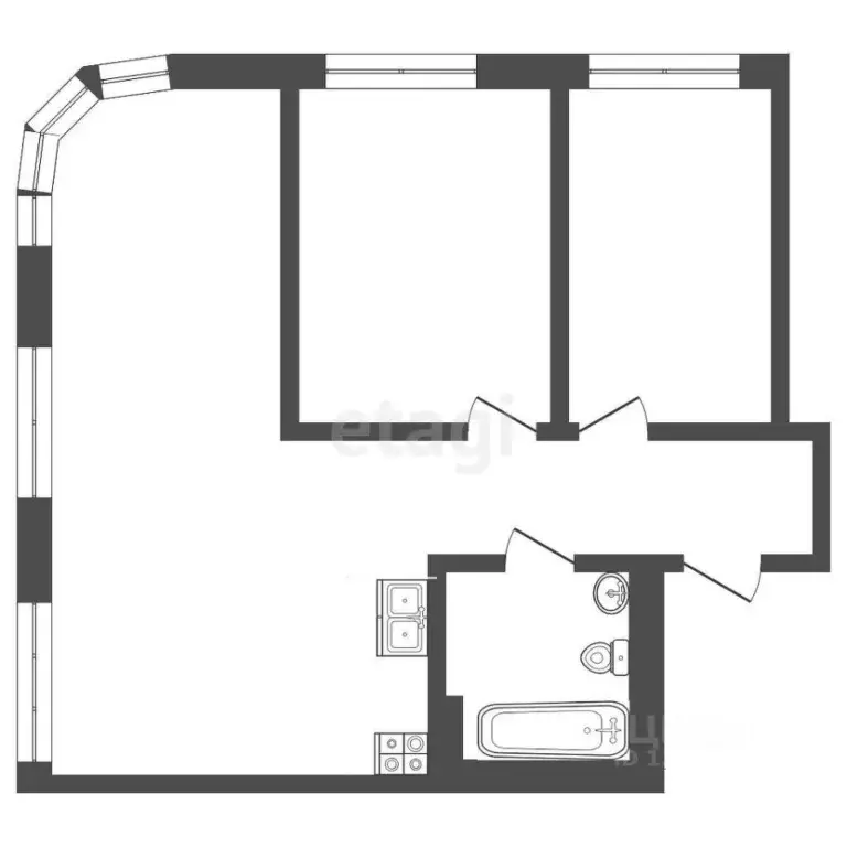 3-к кв. Тюменская область, Тюмень Первомайская ул., 8 (94.6 м) - Фото 2