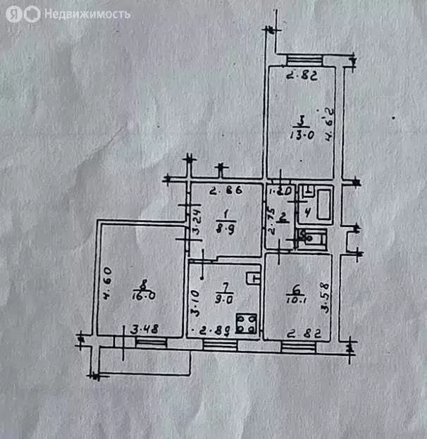 3-комнатная квартира: Липецк, улица Катукова, 29 (63.9 м) - Фото 1