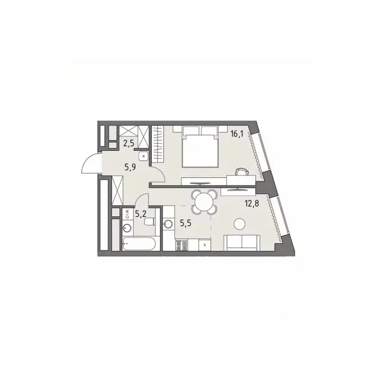 2-к кв. Москва Родина Парк жилой комплекс, к5 (48.1 м) - Фото 0