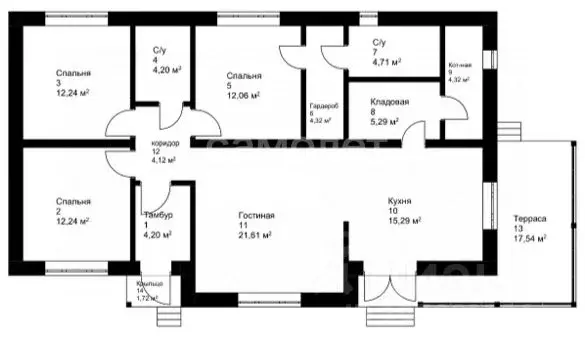 Дом в Липецкая область, Липецкий муниципальный округ, с. Подгорное ул. ... - Фото 2