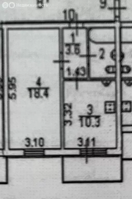 1-комнатная квартира: Великий Новгород, микрорайон Кречевицы, 48 (36.4 ... - Фото 2