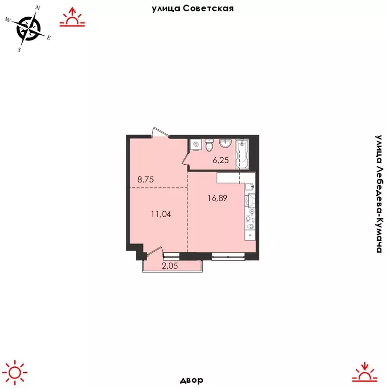 1-к кв. Иркутская область, Иркутск Советская ул., 31/2 (44.57 м) - Фото 0