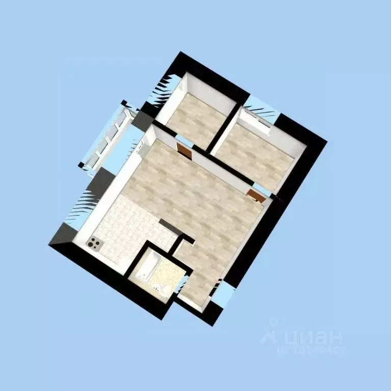 3-к кв. Башкортостан, Уфа ул. Коммунаров, 22 (43.0 м) - Фото 2