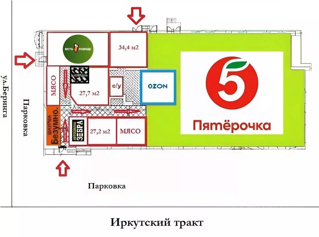 Помещение свободного назначения в Томская область, Томск тракт ... - Фото 1