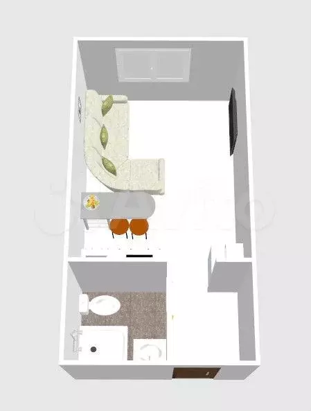 Квартира-студия, 18,9 м, 1/9 эт. - Фото 1