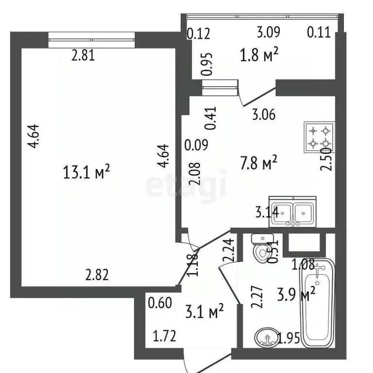 1-к кв. Ленинградская область, Кудрово г. Всеволожский район, ... - Фото 2