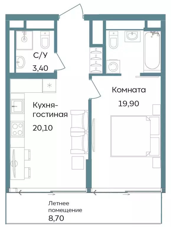 2-к кв. Крым, Саки ул. Морская (52.1 м) - Фото 1
