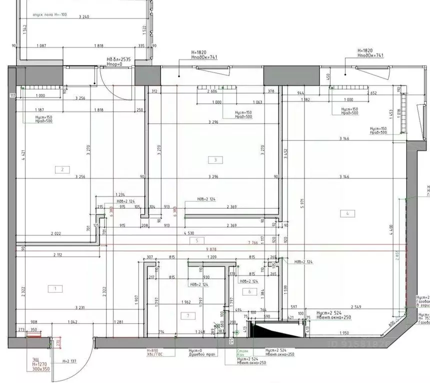 Квартира, 2 комнаты, 65.59 м - Фото 2