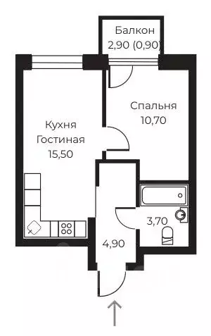 1-к кв. Воронежская область, Воронеж ул. Черняховского, 92 (35.1 м) - Фото 0