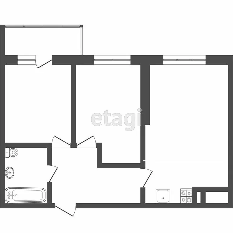 2-комнатная квартира: Тюмень, улица Тимофея Чаркова, 81к2 (55.8 м) - Фото 0