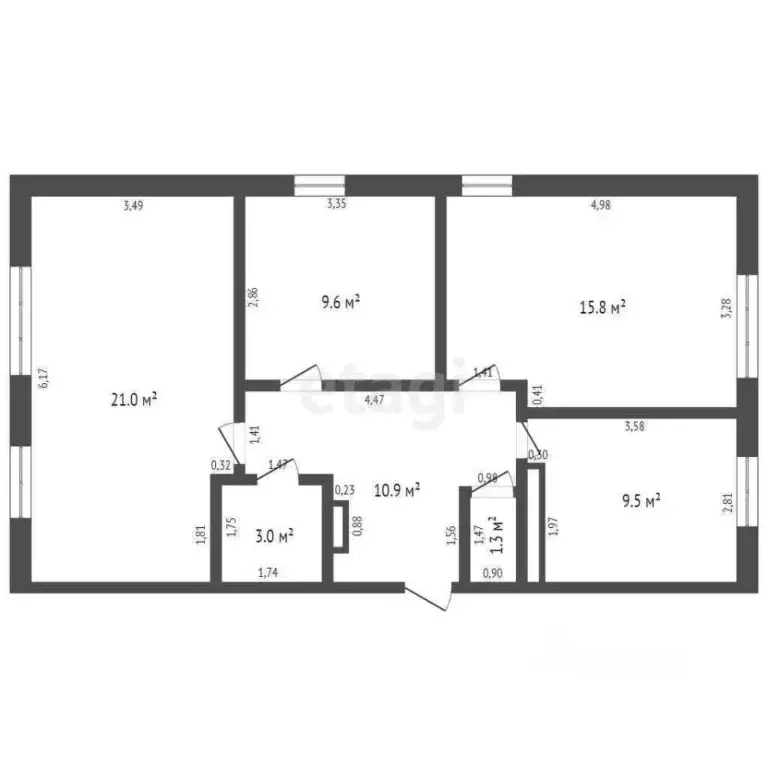 3-к кв. Брянская область, Брянск ул. 3 Июля, 28 (71.0 м) - Фото 1