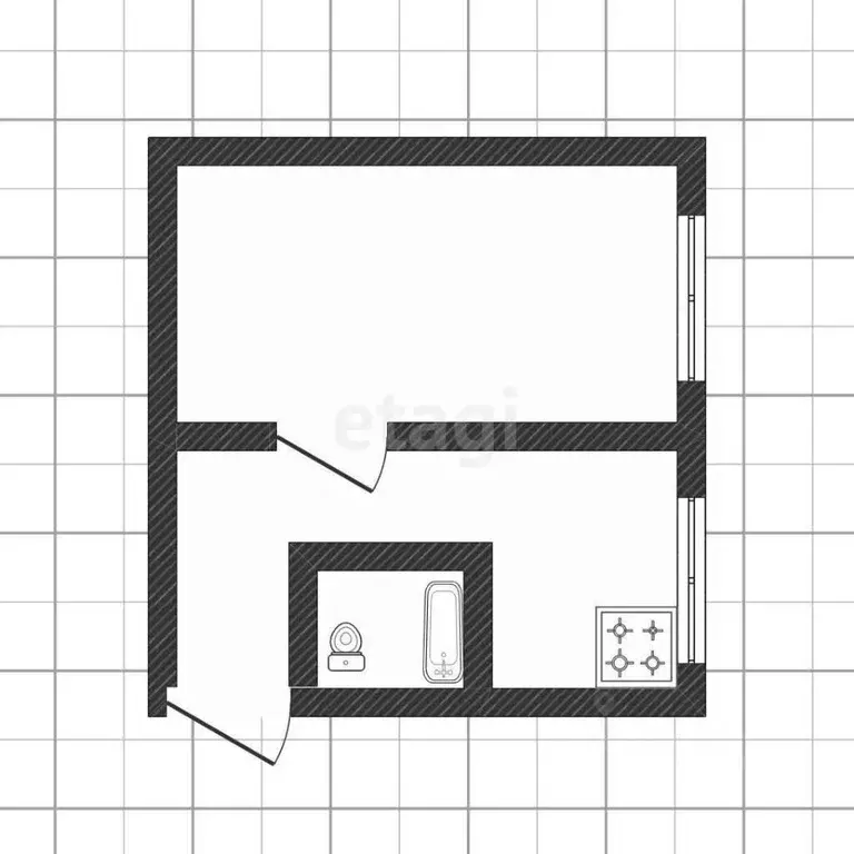 1-к кв. Забайкальский край, Чита ул. Строителей, 83 (30.1 м) - Фото 2