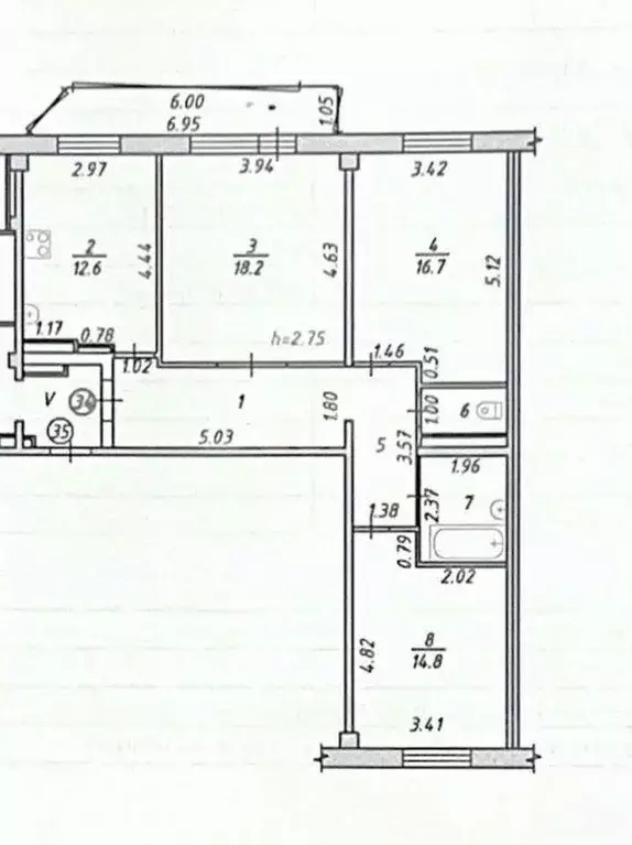 3-к кв. Иркутская область, Иркутск ул. Баумана, 214/3 (83.0 м) - Фото 2