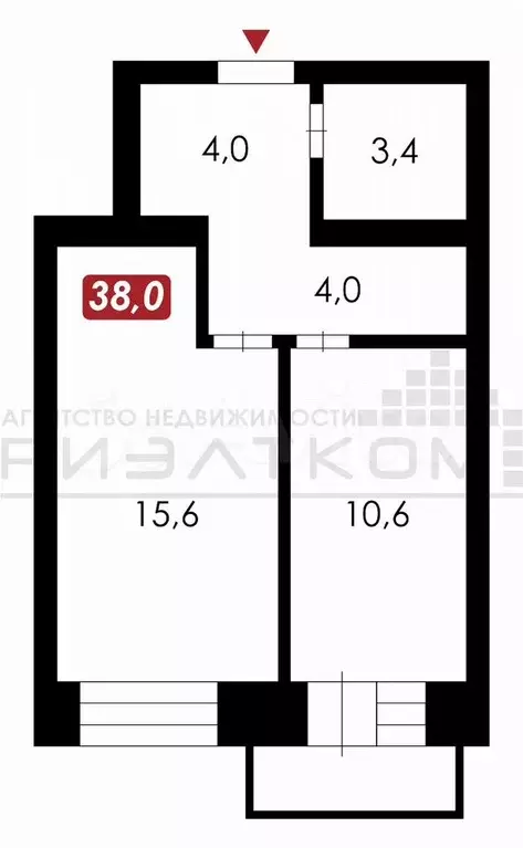 3-к. квартира, 38 м, 3/3 эт. - Фото 0