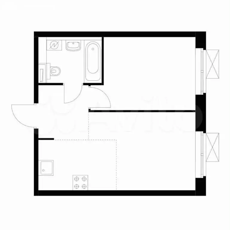 2-комнатная квартира: Москва, Перовское шоссе, 2к2 (37 м) - Фото 1