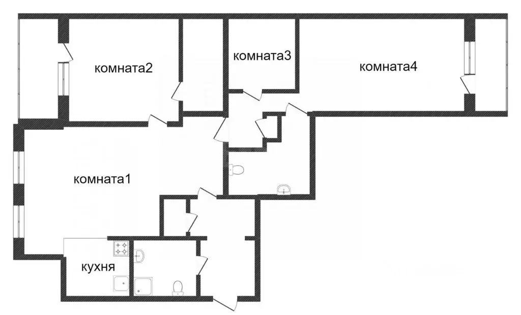 3-к кв. Омская область, Омск наб. Тухачевского, 16 (120.0 м) - Фото 1