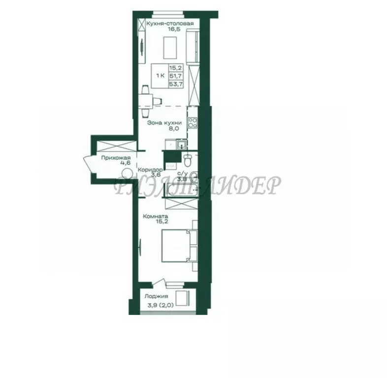 1-комнатная квартира: село Майма, Алтайская улица, 2к5 (53.7 м) - Фото 1