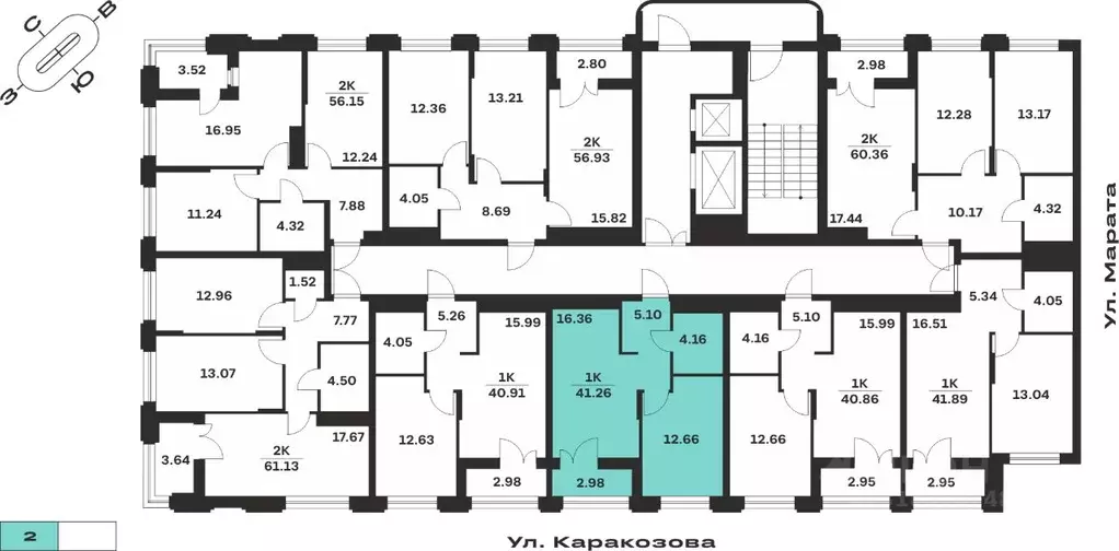 1-к кв. Тульская область, Тула ул. Каракозова (41.26 м) - Фото 1