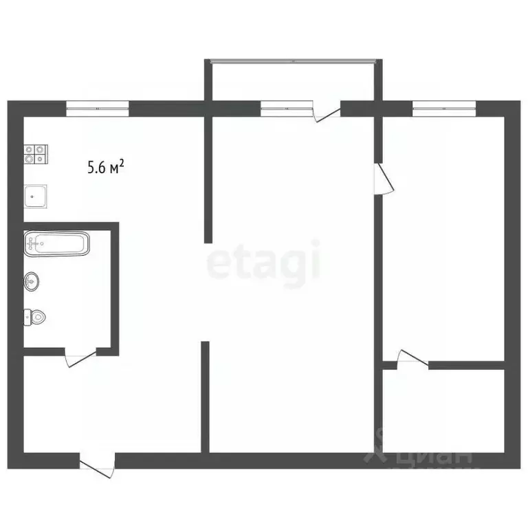 2-к кв. Тамбовская область, Тамбов Тамбов-4 тер., 9 (40.2 м) - Фото 1