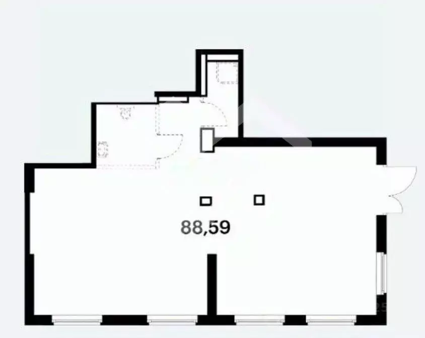 Помещение свободного назначения в Москва ул. Сокольнический Вал, 1 (88 ... - Фото 1