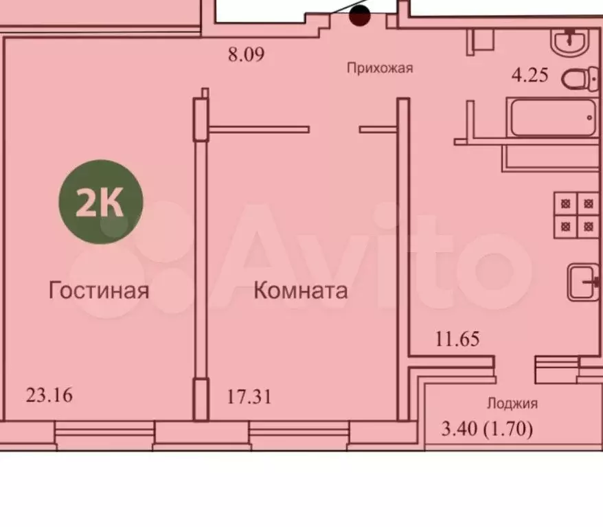 2-к. квартира, 66,2 м, 22/22 эт. - Фото 0