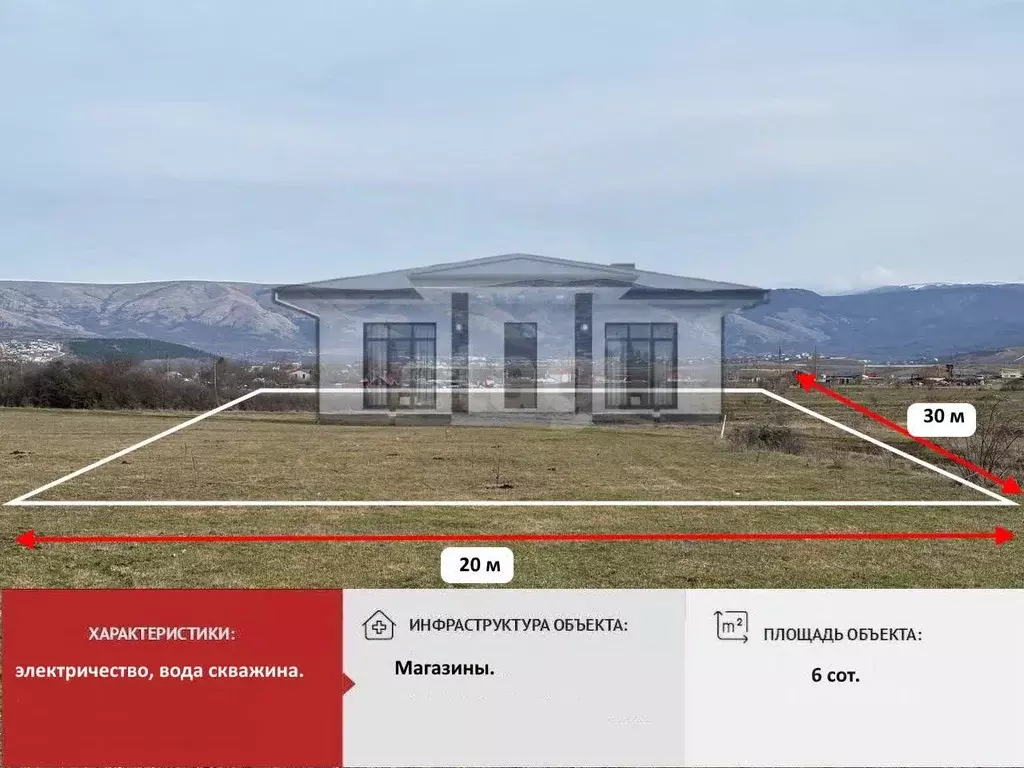 Участок в Крым, Симферопольский район, с. Доброе ул. Клубничная (6.0 ... - Фото 0