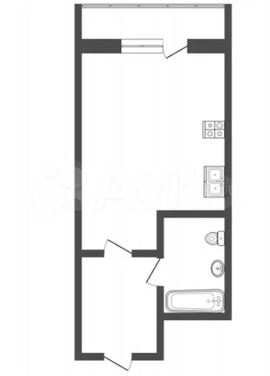 Квартира-студия, 33,4 м, 5/20 эт. - Фото 0
