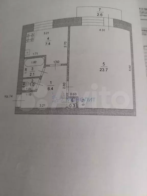 10 и более-к. квартира, 40,9 м, 2/5 эт. - Фото 0