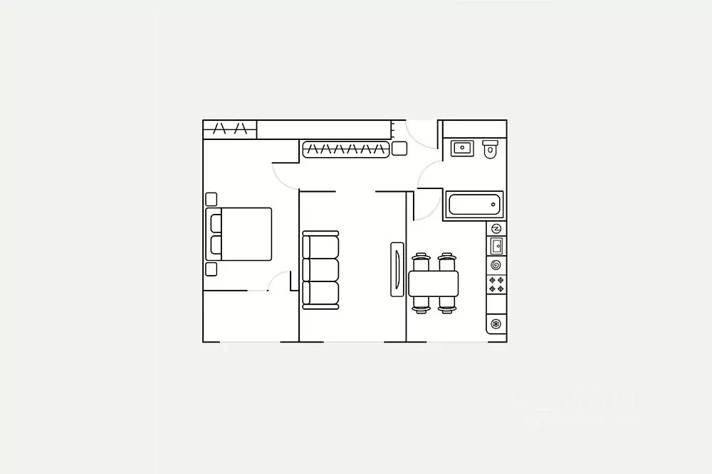 2-к кв. Москва ул. Берзарина, 30А (55.0 м) - Фото 2