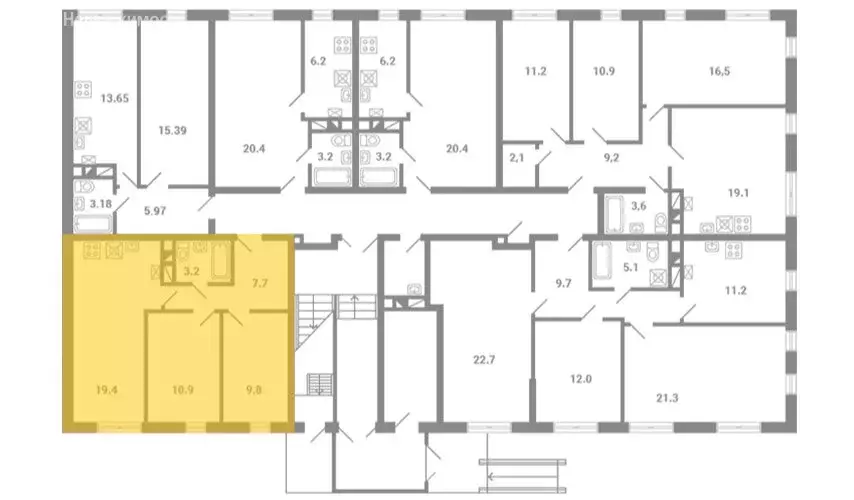 2-комнатная квартира: посёлок Мещерино, микрорайон Южные Горки, 4-й ... - Фото 1