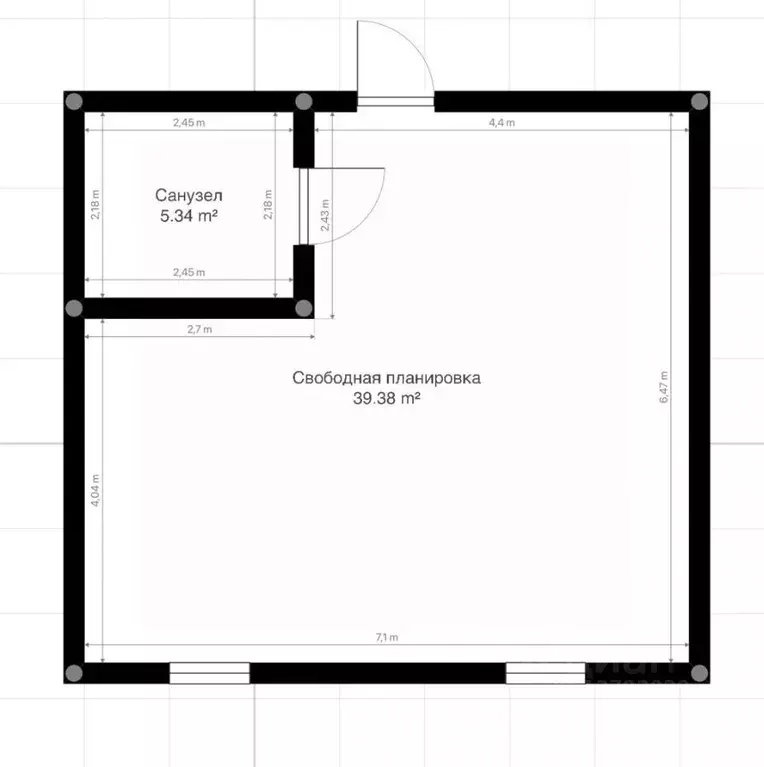 1-к кв. Кабардино-Балкария, Нальчик ул. Тарчокова (46.4 м) - Фото 2