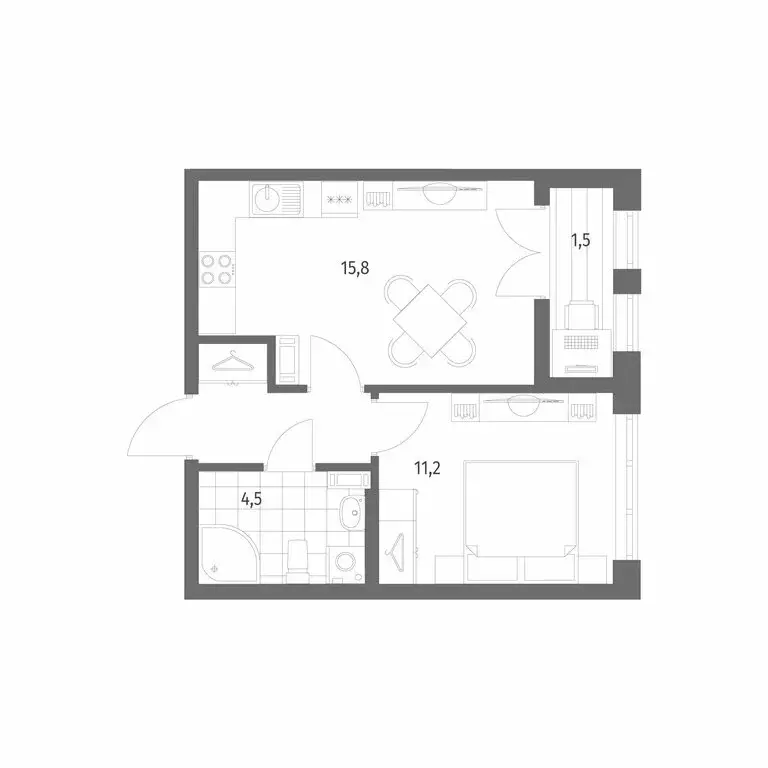 1-комнатная квартира: Новоселье, бульвар Белых Ночей, 3 (36.9 м) - Фото 1