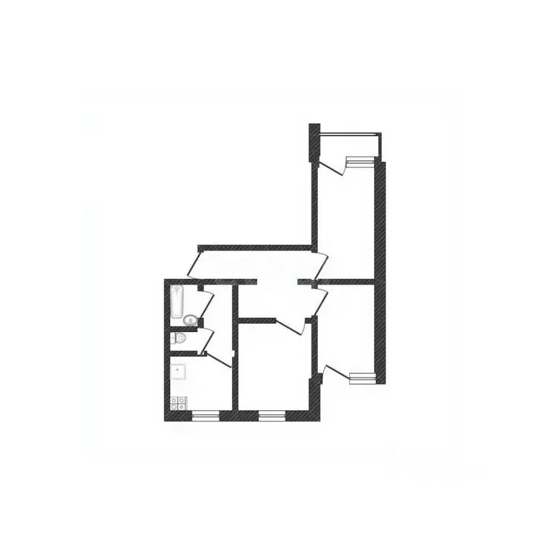 3-к кв. Белгородская область, Шебекино ул. 50 лет Октября, 9 (71.2 м) - Фото 2