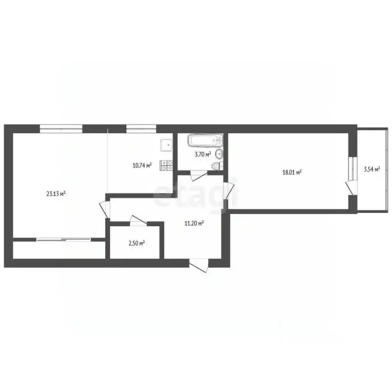 1-к кв. Тюменская область, Тюмень ул. Червишевский Тракт, 21к1 (70.6 ... - Фото 1