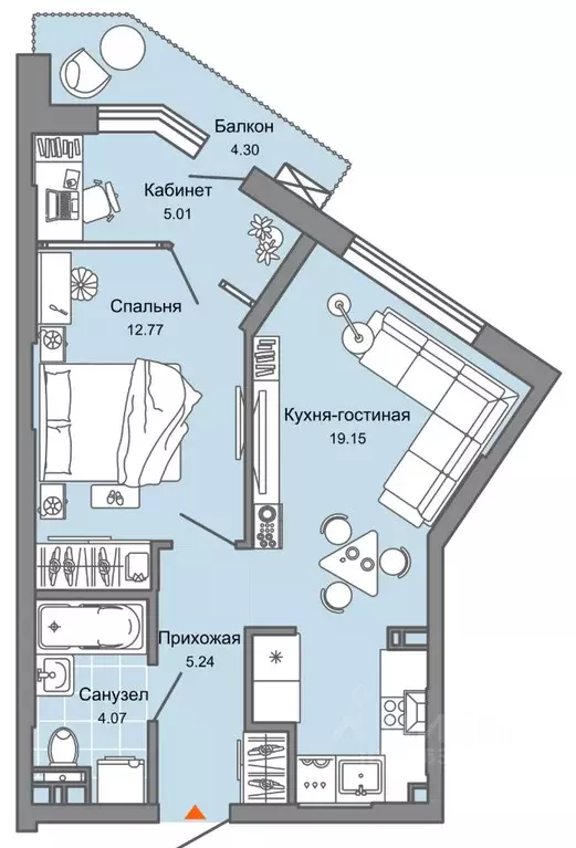 2-к кв. Свердловская область, Екатеринбург Широкая Речка мкр, Лес ... - Фото 0