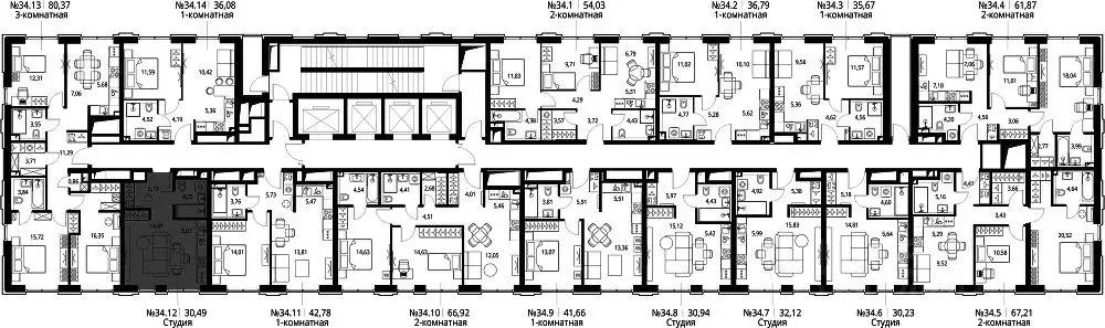 Студия Москва Ильменский проезд (31.14 м) - Фото 1