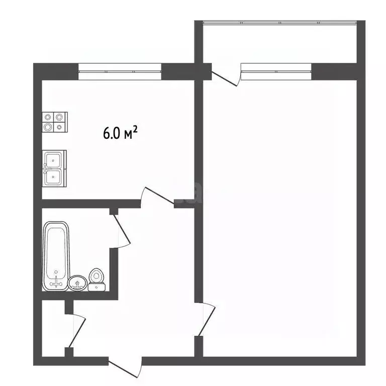 1-к кв. Владимирская область, Муром ул. Свердлова, 28 (30.0 м) - Фото 1
