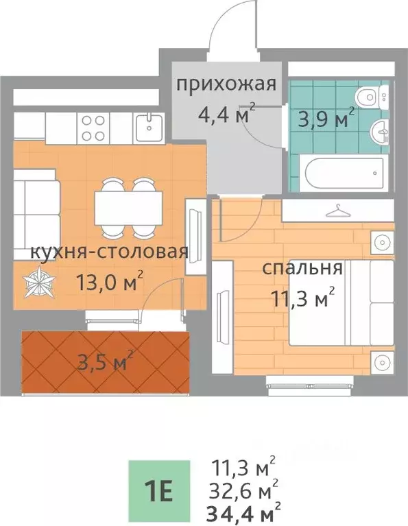 1-к кв. Свердловская область, Екатеринбург ВИЗ жилрайон, Семейный ... - Фото 0
